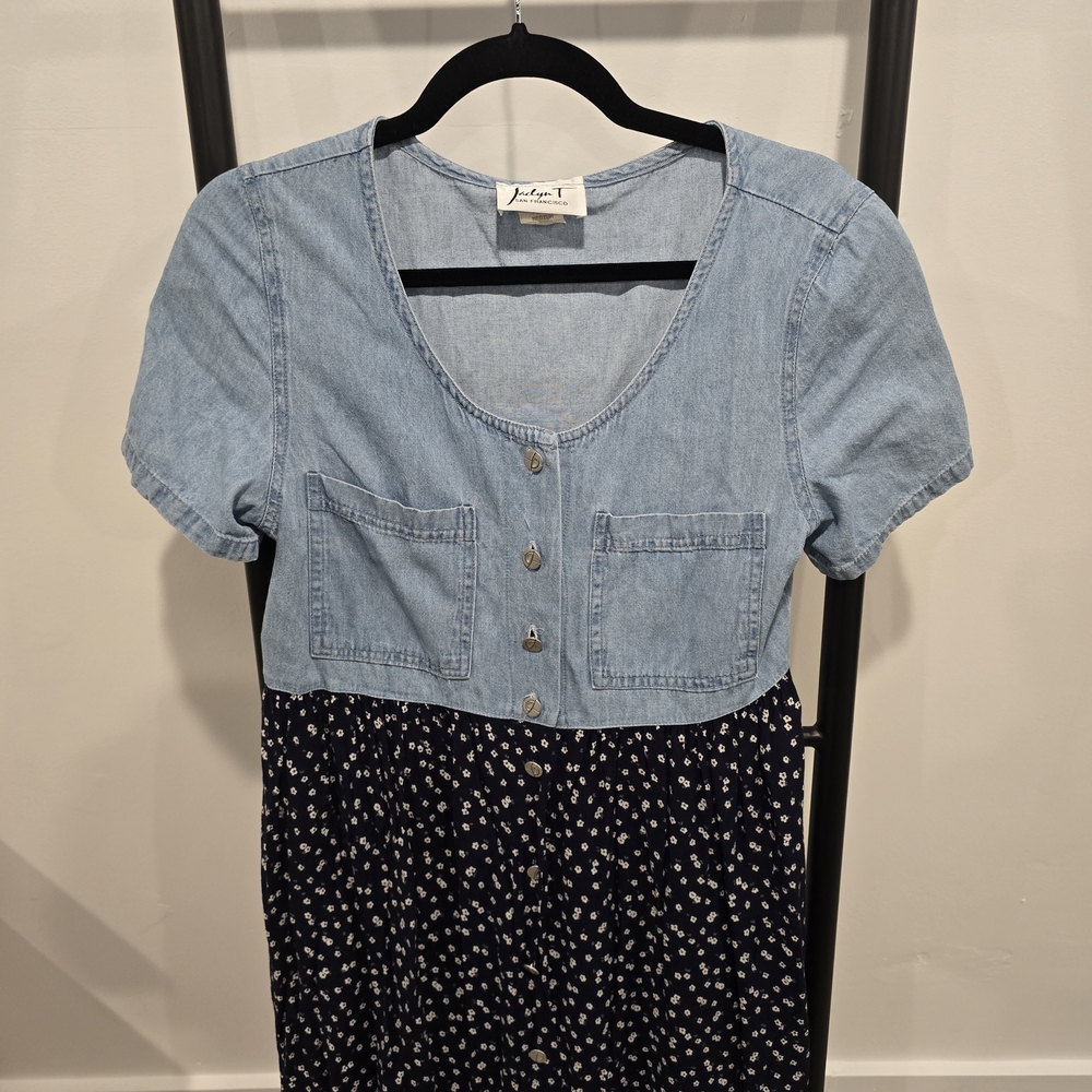 Blue Denim and Floral Dress
